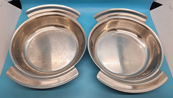 Set of 2 Vintage MCM INTERNATIONAL STAINLESS DELUXE 559 Serving Bowls
