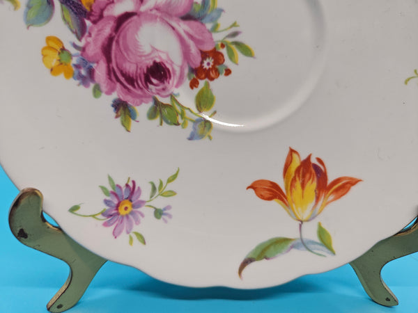 YE OLD ENGLISH GROSVENOR Bone China Floral Saucer