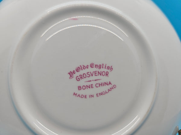 YE OLD ENGLISH GROSVENOR Bone China Floral Saucer