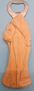 Wood Carved Lady Bottle Opener