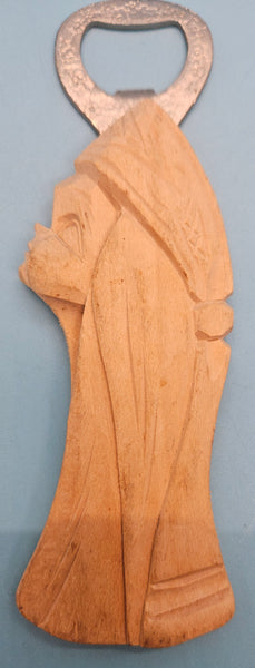Wood Carved Lady Bottle Opener