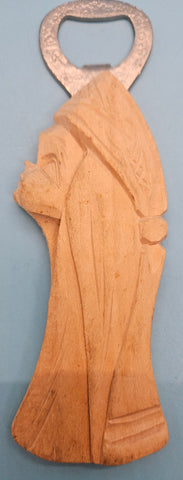 Wood Carved Lady Bottle Opener