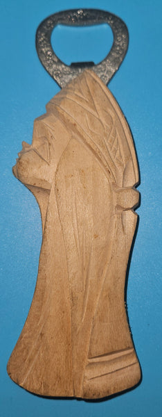 Wood Carved Lady Bottle Opener
