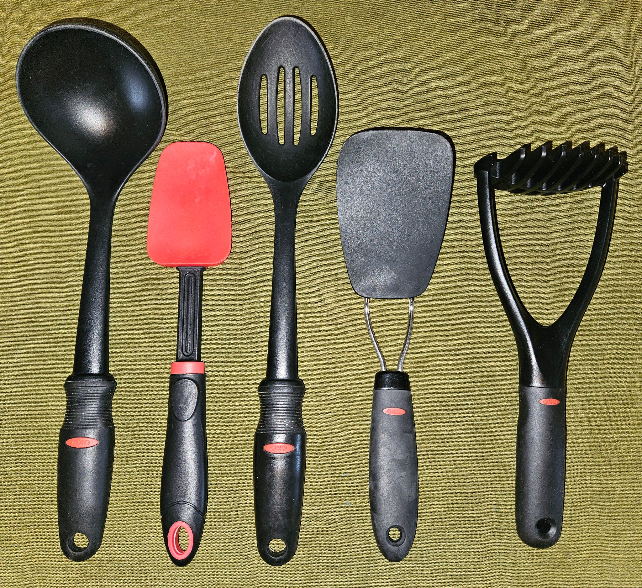 Black & Red 5 Piece OXO Kitchen Utensils (READ DETAILS)