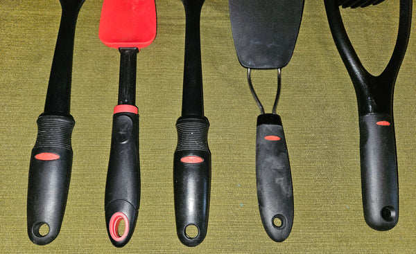 Black & Red 5 Piece OXO Kitchen Utensils (READ DETAILS)