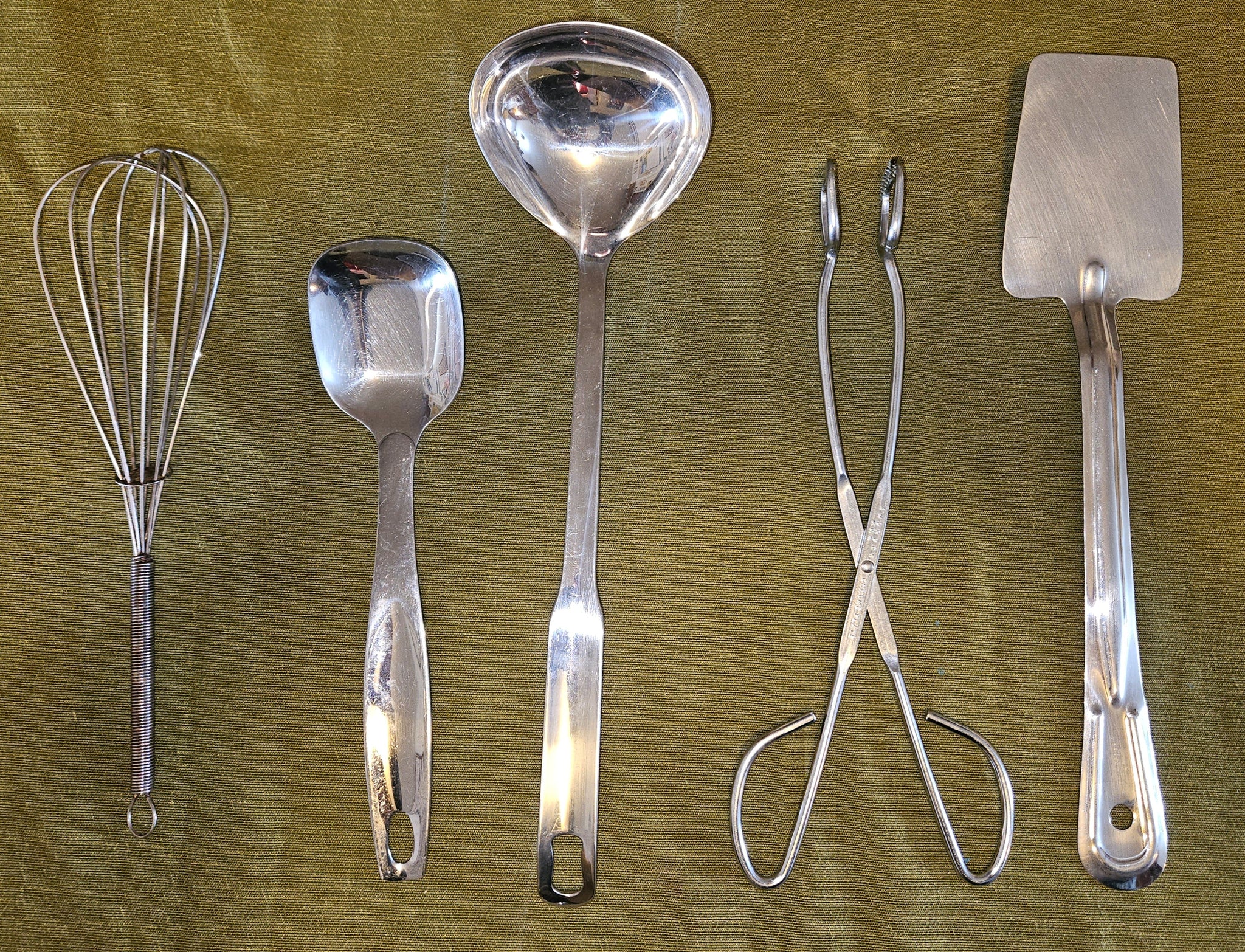 Lot of 5 Vintage Silver Kitchen Utensils