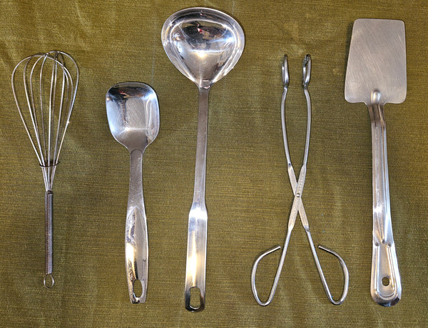 Lot of 5 Vintage Silver Kitchen Utensils