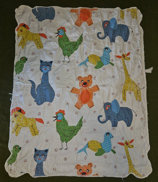 Vintage Animal Baby Blanket