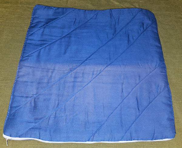 Bali Hand Painted BATIK HELICONIA Flower Blue 16.5" x 16.5" Padded Pillow Cover