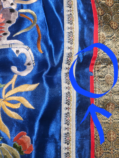 Vintage Chinese Embroidered Pillow Case