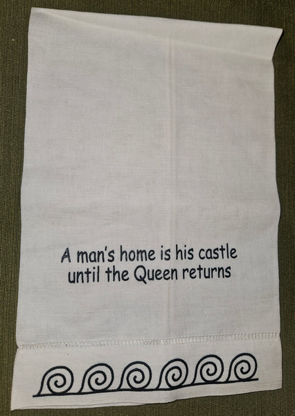 Lot of 3 Funny Linen Tea Towels
