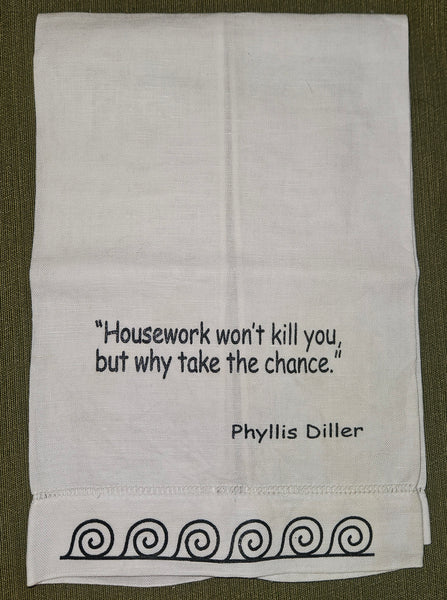 Lot of 3 Funny Linen Tea Towels