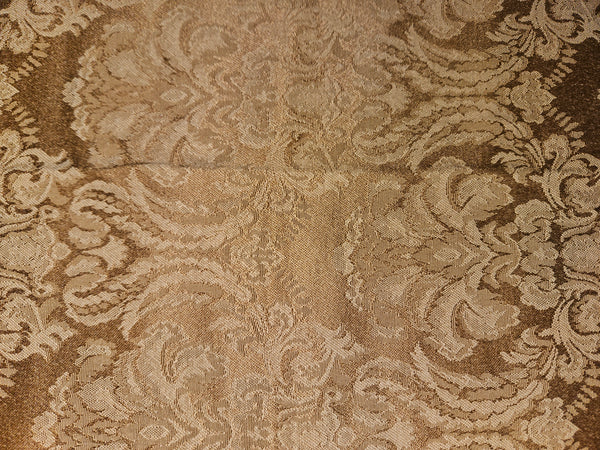 Set of 6 Gold Damask Fabric Dinner Napkins