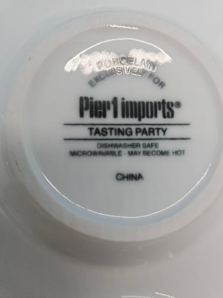 Pier 1 Imports White 9 Section Discontinued Tasting Tray / Appetizer Tray