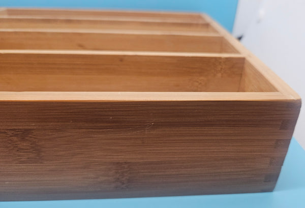 Bamboo Wood Cutlery Utensil Tray