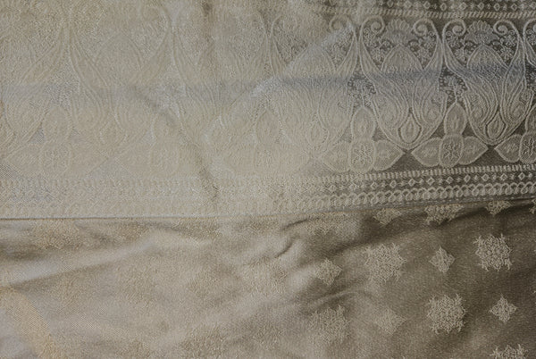 Tan Shimmery 84" x 84" Patterned Tablecloth