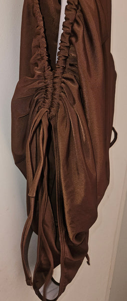Women's 3X Brown One Piece High Hip Bathing Suit