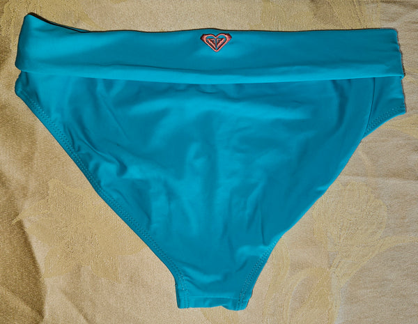 Womens Roxy Small Aqua Bikini Bottom Swimwear Bathing Suit Beach Summer Swimwear