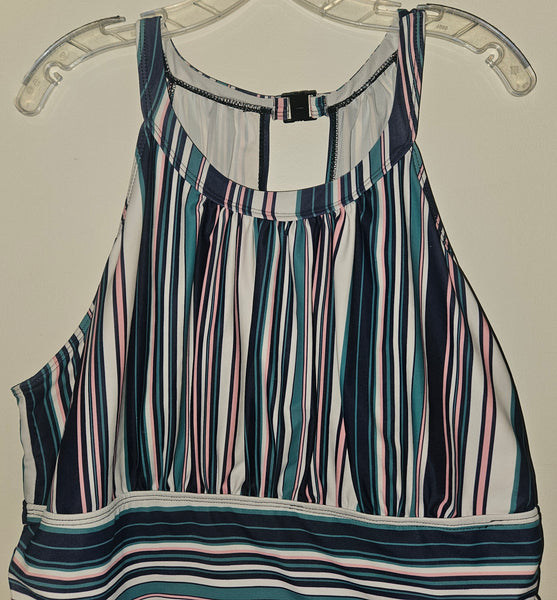 Women's 3X Unbranded Striped Swim Dress