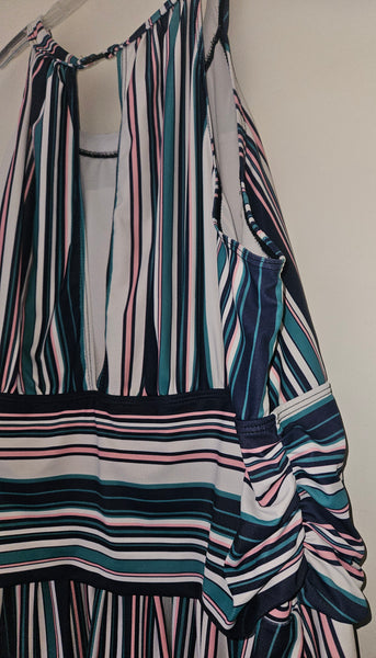 Women's 3X Unbranded Striped Swim Dress