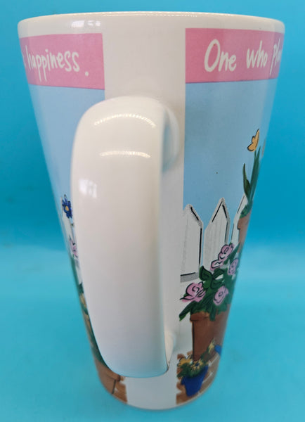Pink Rim Signature Riviera Van Beers 16 oz Garden Coffee Cup Mug