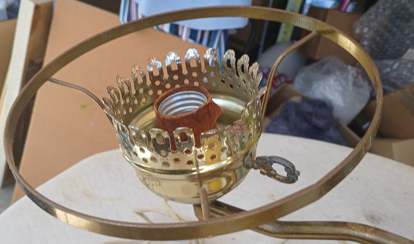 Vintage Art Deco Brass Student Hurrican Desk Lamp