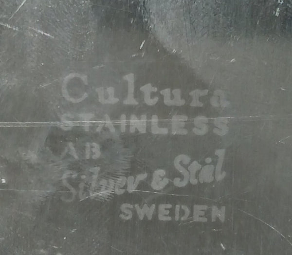 Vintage Cultura Sweden Stainless Steel AB Silver Stal Serving Tray