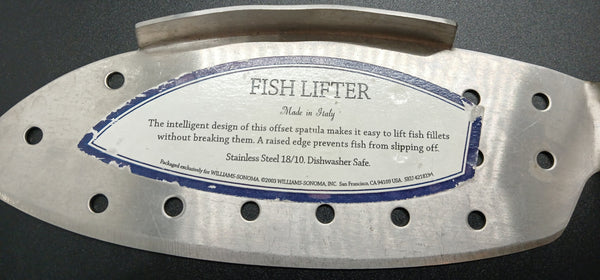 Brand New Vintage 2003 WILLIAM SONOMA Stainless Steel Fish Lifter