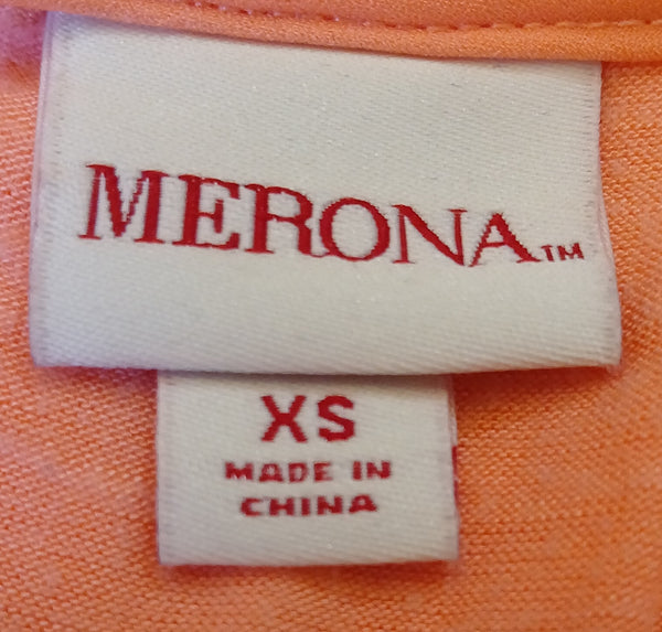 Size XS MERONA Peach Sleeveless Blouse