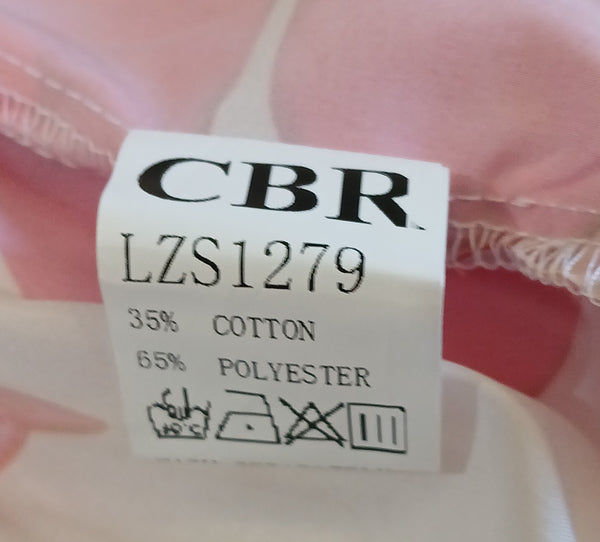 Large CBR Brand New Floral Zip-Up Back Crop Top