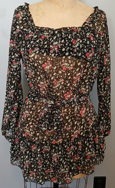 Small Brand New American Rag CIF Black Floral Dress