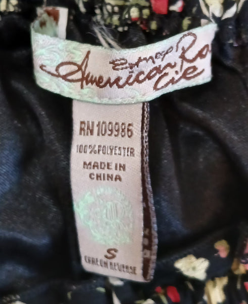Small Brand New American Rag CIF Black Floral Dress