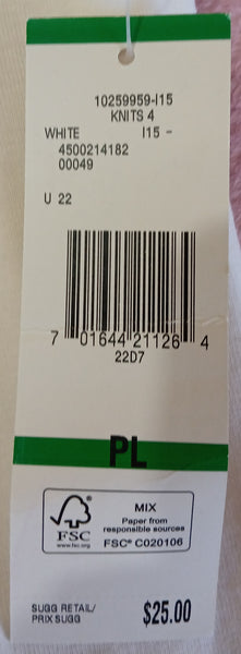 Set of 2 Brand New Large White & Yellow Plain Colored Shirts