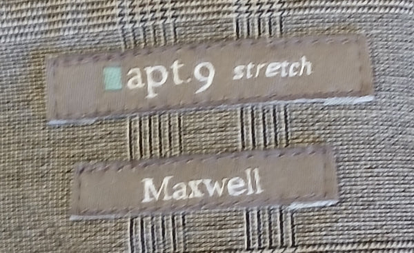 Large APT 9 Black & Ivory Plaid Shorts