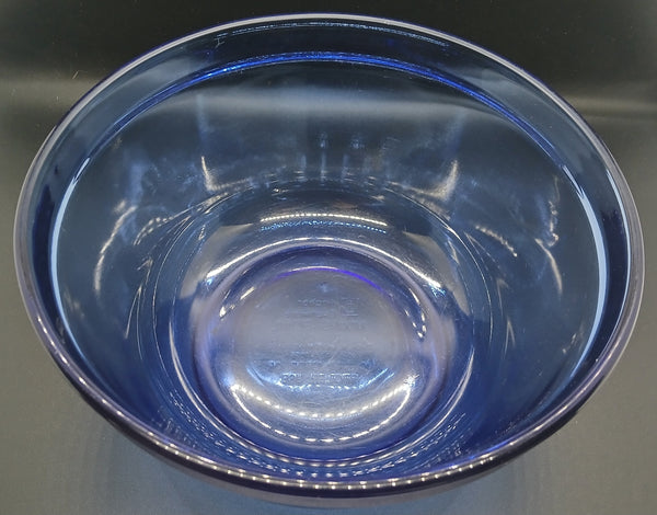 Vintage Anchor Ovenware Blue 2.5 QT Glass Mixing Serving Prep Kitchen Bowl USA