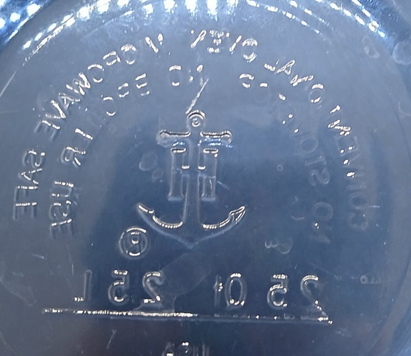 Vintage Anchor Hocking Blue 2.5 QT Glass Mixing Serving Prep Kitchen Utility Bowl