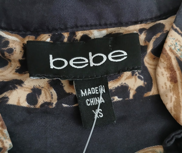 XS Bebe Multi-color Silky Dress