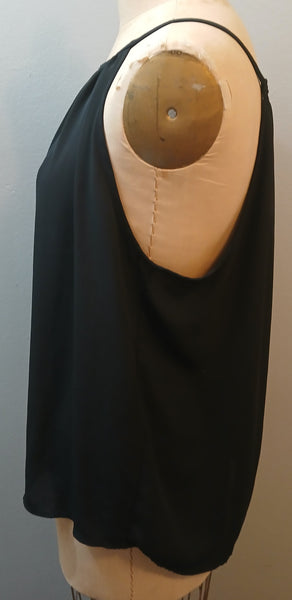 FASHION MAGAZINE 3X Black Sheer Dress Tank Top