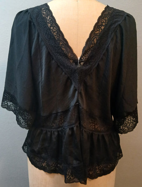 XXXL FOREVER 21 Black Lace Blouse