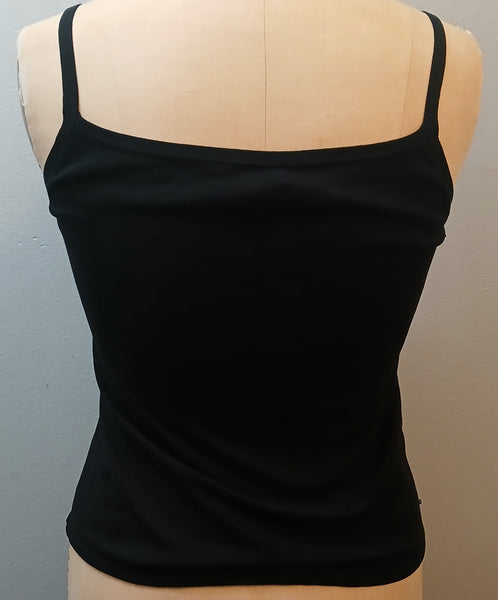 Size Xl Kenar Black Tank Top With Sequence Neckline