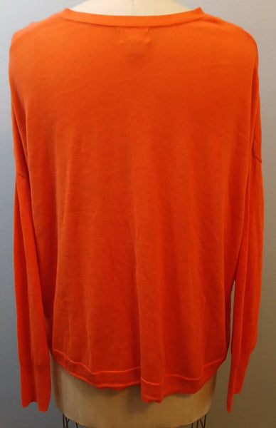 XXL OLD NAVY Button Front Orange Long Sleeve Cardigan Sweater