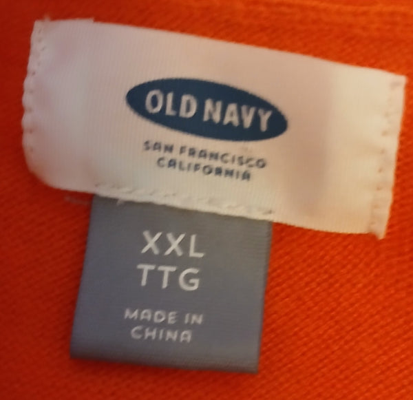 XXL OLD NAVY Button Front Orange Long Sleeve Cardigan Sweater