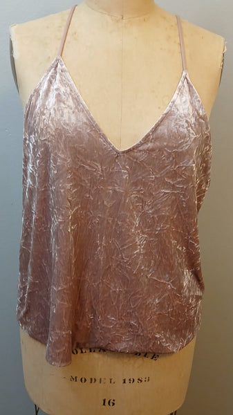 XXL MOSSIMO Pink Crushed Velvet Tank Top
