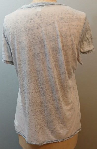 XXL FOREVER 21 Gray & White Bedazzled Cross T-Shirt