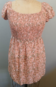 XL AUW Peach Floral Sundress