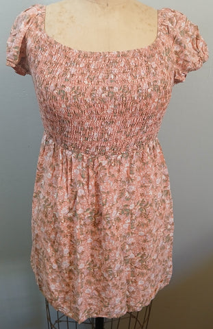 XL AUW Peach Floral Sundress