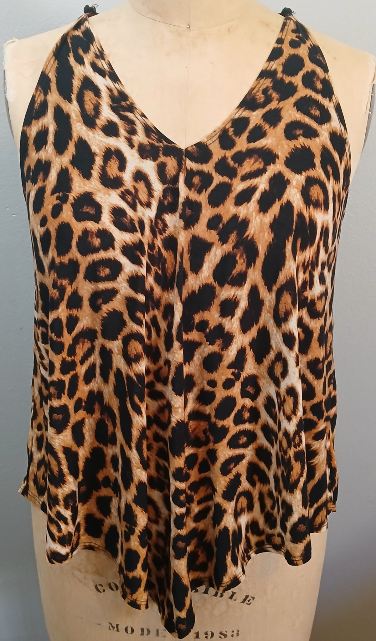XL FIRST LOVE Leopard Animal Print Tank Top