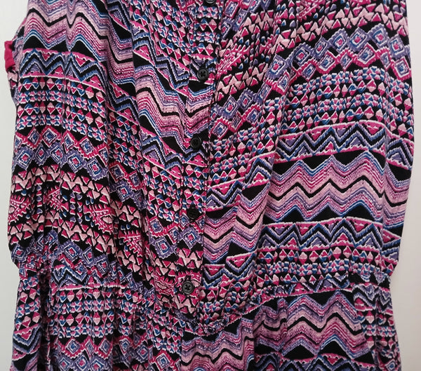 XL NO BOUNDARIES Multicolor Geometric Romper