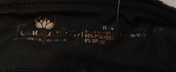 XXL TRANQUILITY Black, Blue & White Leaf Pattern Skorts