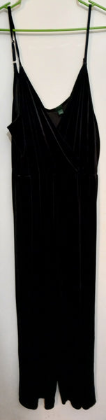 XXL WILD FABLE Black Crushed Velvet Jumpsuit